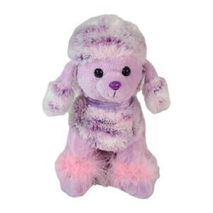 Poodle Dog Plush Stuffed Animal Purple Soft Fluffy Aurora People Pals - Small